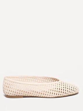 Woven Ballet Flat in cream